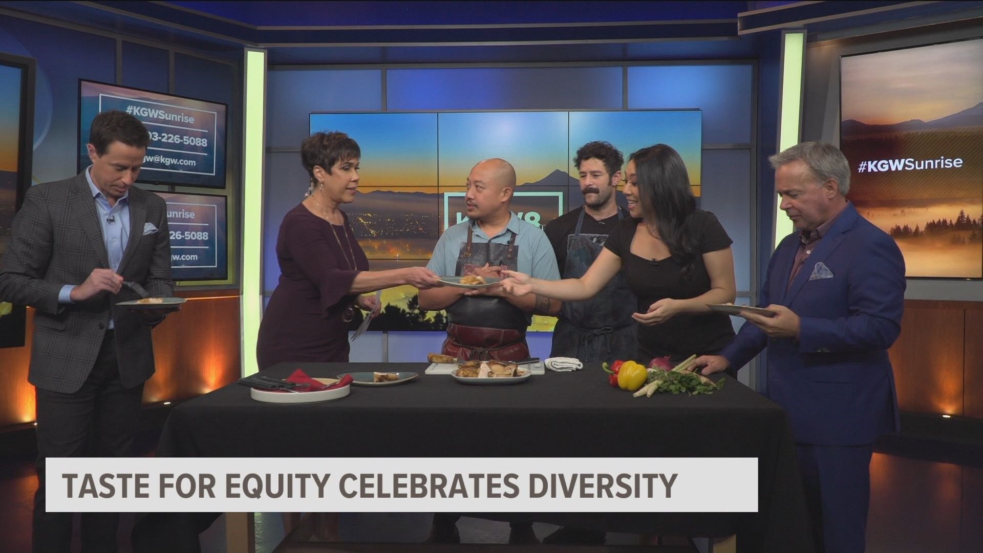 Lead chef of this year's gala Carlo Lamagna and assistant chef Roberto Almodovar visit the studio to share two dishes from Puerto Rican and Filipino cuisine.